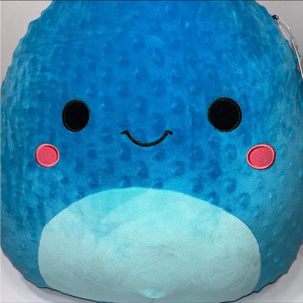 Squishmallows Blue Plush Fish with Chubby Body and Gentle Smile